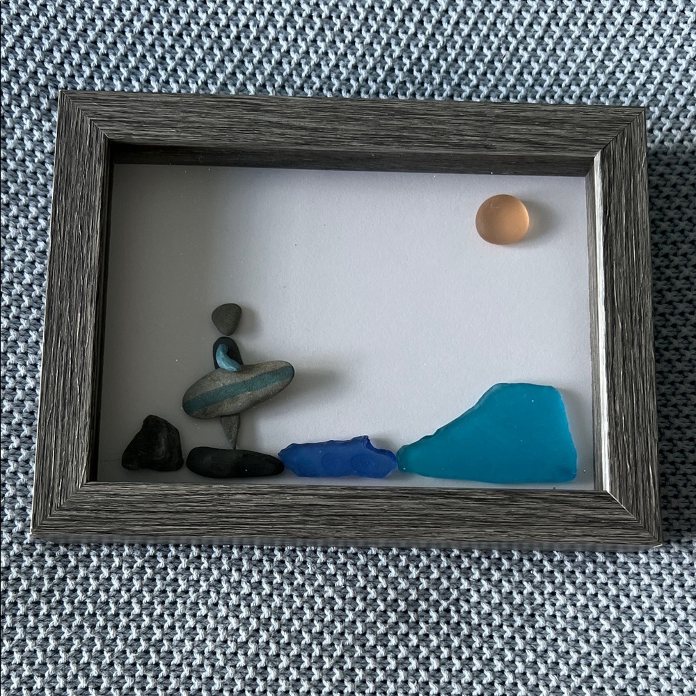 Coastal Pebble Art Surfer